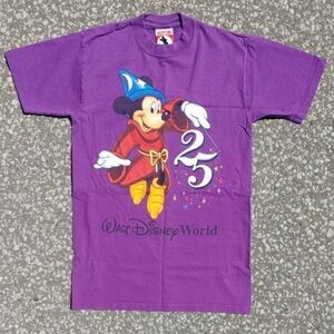 Vtg 1996 Disney Sorcerer Mickey Mouse 25 Years T-Shirt Size (S)